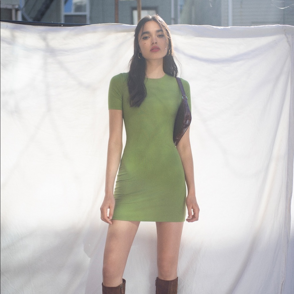 Reformation Kendy Dress - Avocado Green